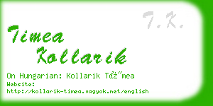 timea kollarik business card